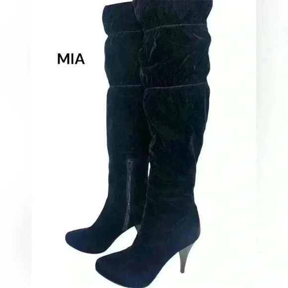 MIA black velvet over the knee boot SZ 9 M - Picture 1 of 5